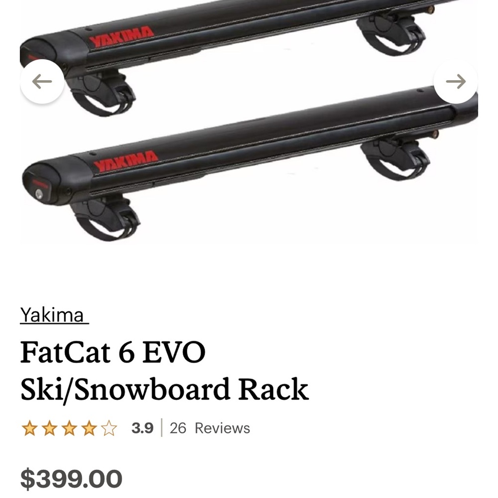 Yakima FatCat 6 EVO Ski/Snowboard Rack